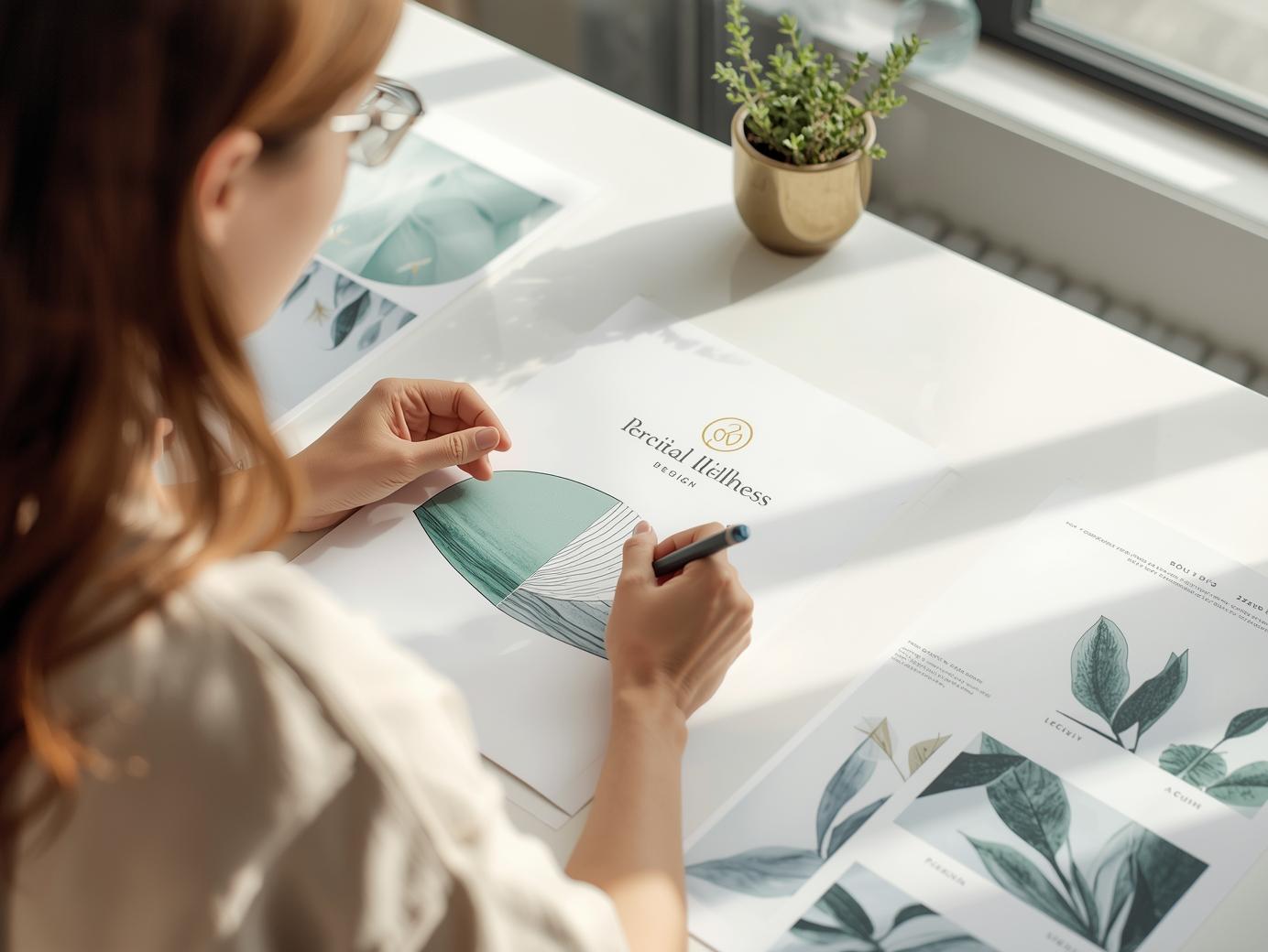 Wellness brand logo design process